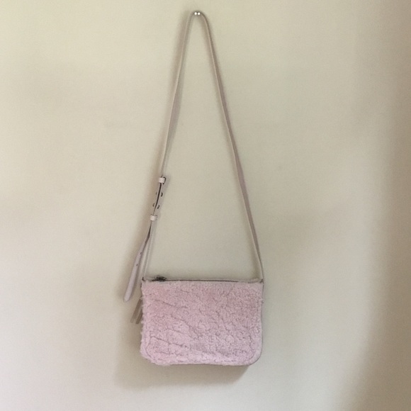 Madewell Avalon Pink Shearling Crossbody Bag - Picture 7 of 12